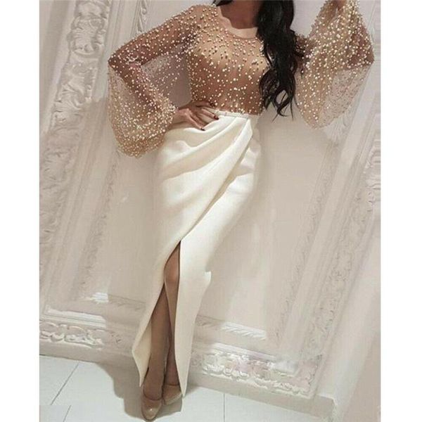 casual dresses lace pearl sheer women split dress elegant puff sleeve female party long ladies autumn office white vestidos, Black;gray
casual dresses lace pearl sheer women split dress elegant puff sleeve female party long ladies autumn office white vestidos, Black;gray