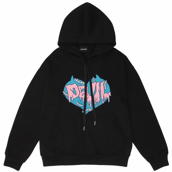 men's hoodies & sweatshirts 2021 winter men fleece pullover hip hop devil heart print harajuku streetwear autumn cotton casual hooded, Black
men's hoodies & sweatshirts 2021 winter men fleece pullover hip hop devil heart print harajuku streetwear autumn cotton casual hooded, Black