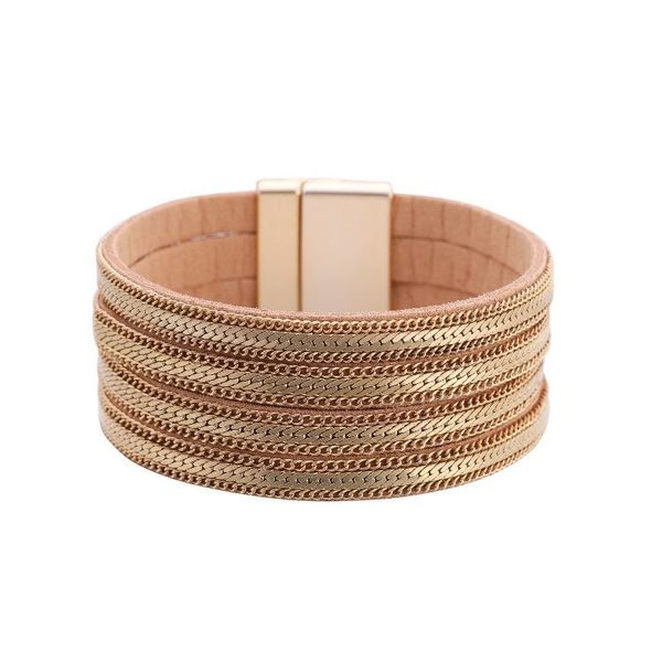 bangle retro fashion leather charm women's bracelet multi-layer chain snake magnetic buckle female jewelry, Black
bangle retro fashion leather charm women's bracelet multi-layer chain snake magnetic buckle female jewelry, Black