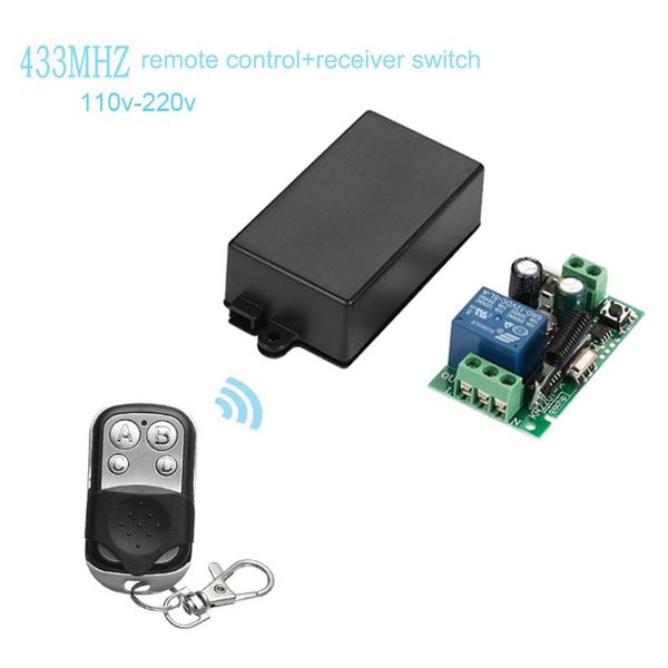433mhz universal wireless remote control switch ac 110v 220v 1ch rf radio controlled relay and transmitter for garage gate controlers
433mhz universal wireless remote control switch ac 110v 220v 1ch rf radio controlled relay and transmitter for garage gate controlers