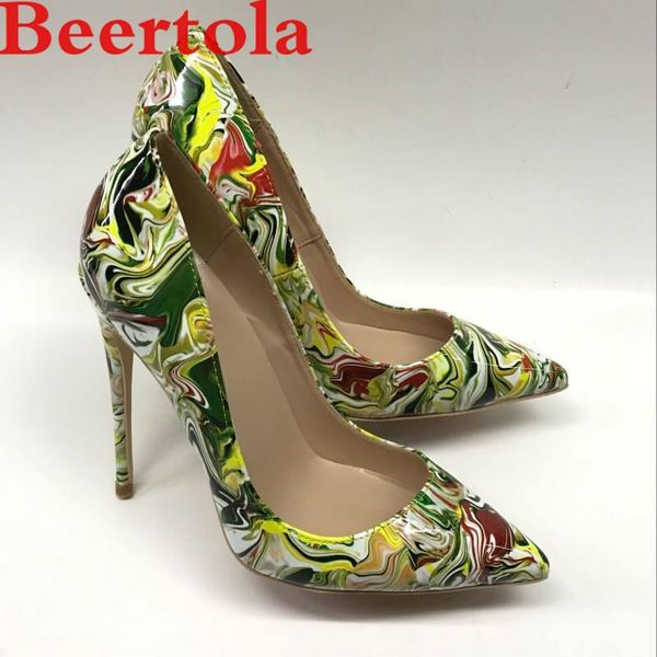 dress shoes patent leather women's pumps pointed toe slip on flowing color pattern ladies high heels party wedding women footwear pump, Black
dress shoes patent leather women's pumps pointed toe slip on flowing color pattern ladies high heels party wedding women footwear pump, Black