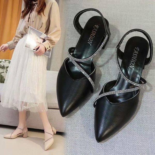 sandals women summer fashion women's 2021 heels pointed solid sexy, Black
sandals women summer fashion women's 2021 heels pointed solid sexy, Black
