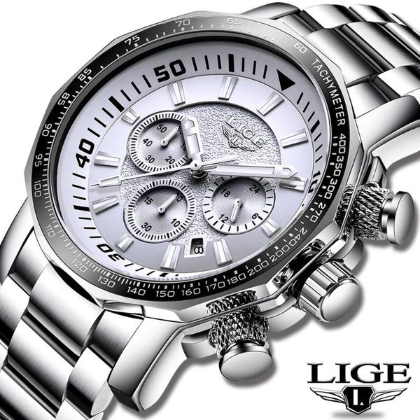 wristwatches lige silver white mens watches watch waterproof military sports men full steel quartz clock reloj hombre, Slivery;brown
wristwatches lige silver white mens watches watch waterproof military sports men full steel quartz clock reloj hombre, Slivery;brown