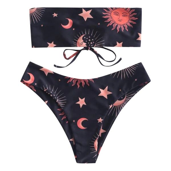 women's swimwear bikini two-piece swimsuits for pool black sky print slash neck bahting suit 2021 female push up beachwear, White;black
women's swimwear bikini two-piece swimsuits for pool black sky print slash neck bahting suit 2021 female push up beachwear, White;black