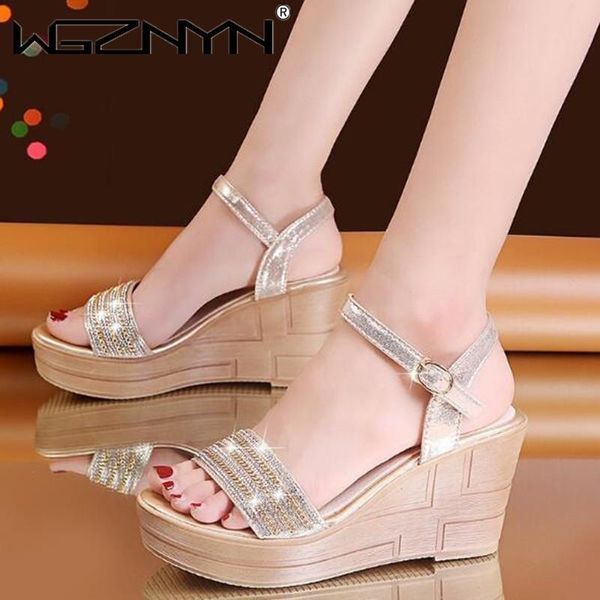 summer shoes for woman 2021 wedge sandals rhinestone flower bling women's peep toe high heels plus size ladies footwear dress, Black
summer shoes for woman 2021 wedge sandals rhinestone flower bling women's peep toe high heels plus size ladies footwear dress, Black