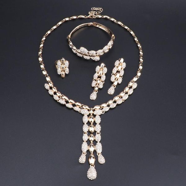 earrings & necklace oeoeos fashion wedding bridal crystal rhinestone jewelry sets african beads dubai gold color statement jewellery costume, Silver
earrings & necklace oeoeos fashion wedding bridal crystal rhinestone jewelry sets african beads dubai gold color statement jewellery costume, Silver
