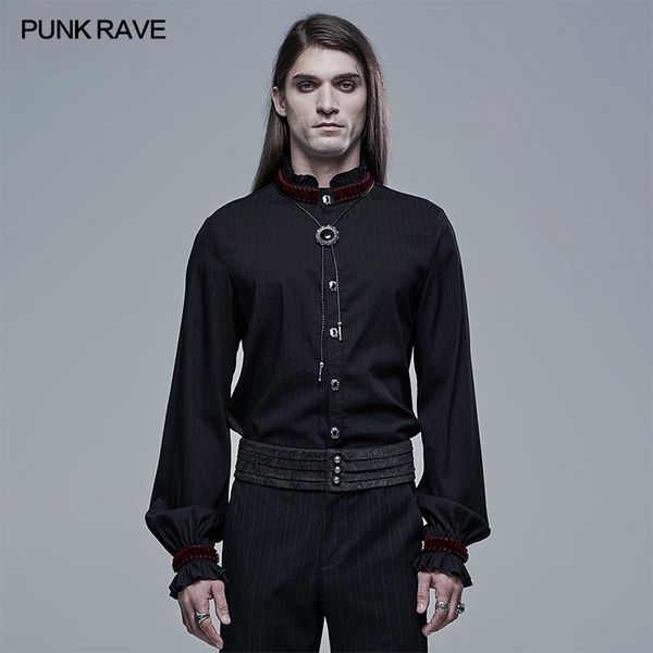 men's dress shirts punk rave gothic simple men's black shirt with necklace, wy1345br goth rock party clothing, White;black
men's dress shirts punk rave gothic simple men's black shirt with necklace, wy1345br goth rock party clothing, White;black