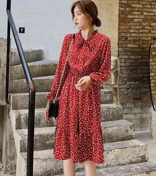 women's chiffon dress elastic waist a-line flare sleeve bohemian bow-neck printed dresses femme female vestidos autumn 210514, Black;gray
women's chiffon dress elastic waist a-line flare sleeve bohemian bow-neck printed dresses femme female vestidos autumn 210514, Black;gray