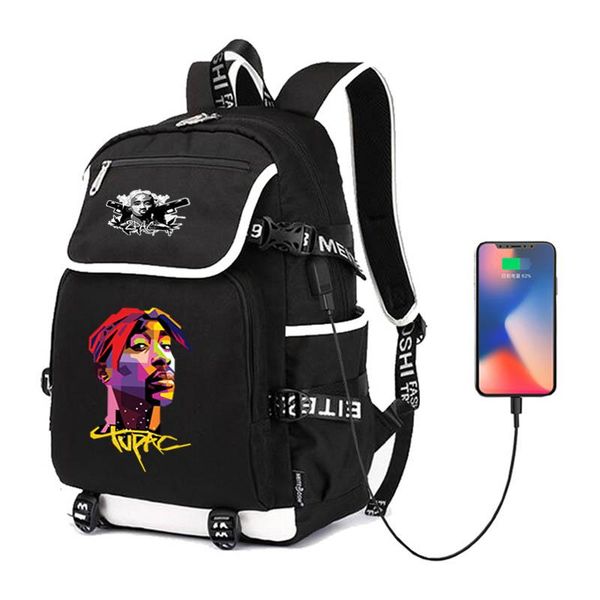 backpack 2pac tupac mochila usb charging lapschoolbags travel sport outdoor bagpacks for women men
backpack 2pac tupac mochila usb charging lapschoolbags travel sport outdoor bagpacks for women men