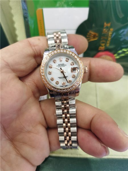 With Original Box 179383 Ladies Shell dial Two Tone Gold Luxury Watches Women's Diamond Brand 26mm Automatic Fashion Quality Watch Wristwatch, Slivery;brown
With Original Box 179383 Ladies Shell dial Two Tone Gold Luxury Watches Women's Diamond Brand 26mm Automatic Fashion Quality Watch Wristwatch, Slivery;brown