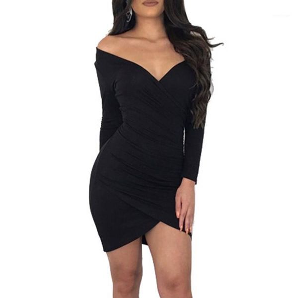 casual dresses women autumn winter long sleeve bodycon dress 2021 off shoulder slim elegant short party little black vestido, Black;gray
casual dresses women autumn winter long sleeve bodycon dress 2021 off shoulder slim elegant short party little black vestido, Black;gray