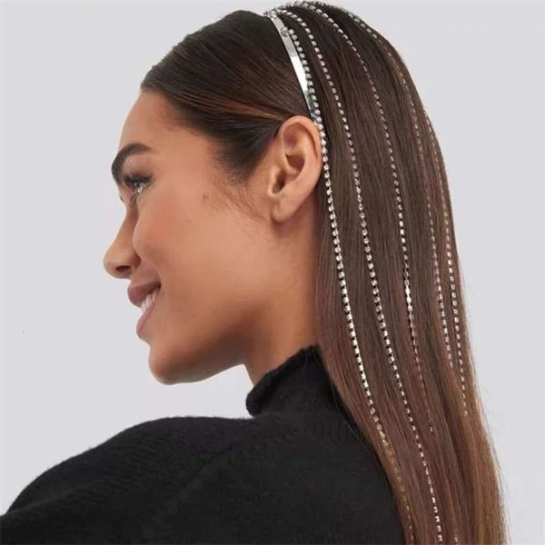 long style flash tassel exaggerated full diamond hairband female headdress hairpin net red headband personality hairdress, Silver
long style flash tassel exaggerated full diamond hairband female headdress hairpin net red headband personality hairdress, Silver
