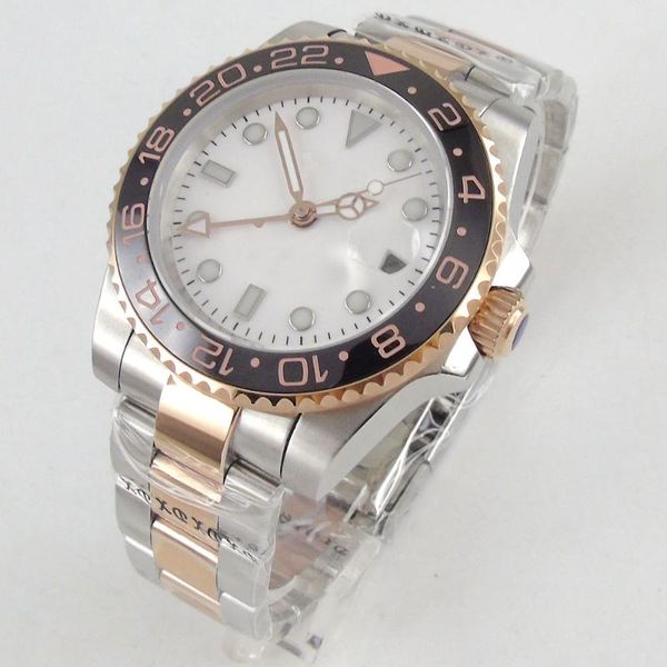 wristwatches angelarui 40mm white dial sapphire glass date steel bracelet orange gmt automatic movement men's watch, Slivery;brown
wristwatches angelarui 40mm white dial sapphire glass date steel bracelet orange gmt automatic movement men's watch, Slivery;brown