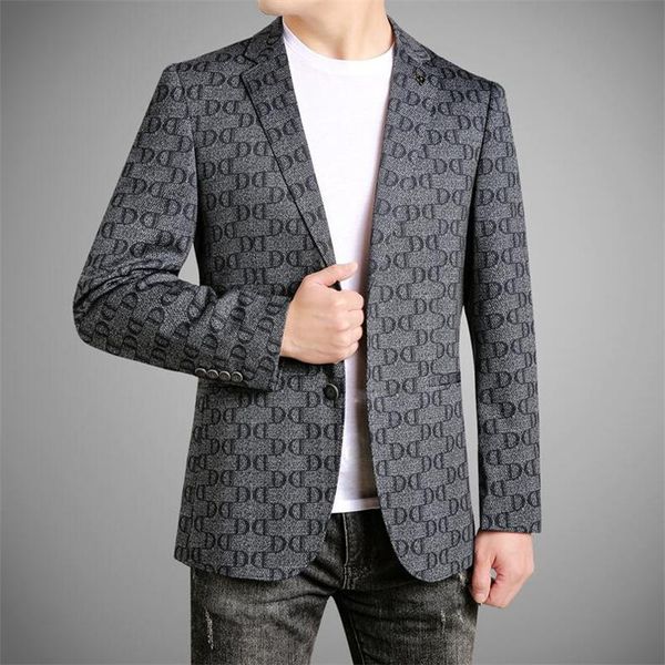 men's suits & blazers high end quality luxury letter jacquard blazer 2021 spring and autumn fashion business leisure long sleeve office, White;black
men's suits & blazers high end quality luxury letter jacquard blazer 2021 spring and autumn fashion business leisure long sleeve office, White;black