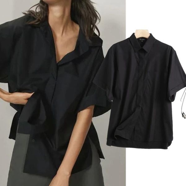 women's blouses & shirts withered england fashion simple poplin black solid casual summer blouse women blusas mujer de moda 2021kimono, White
women's blouses & shirts withered england fashion simple poplin black solid casual summer blouse women blusas mujer de moda 2021kimono, White