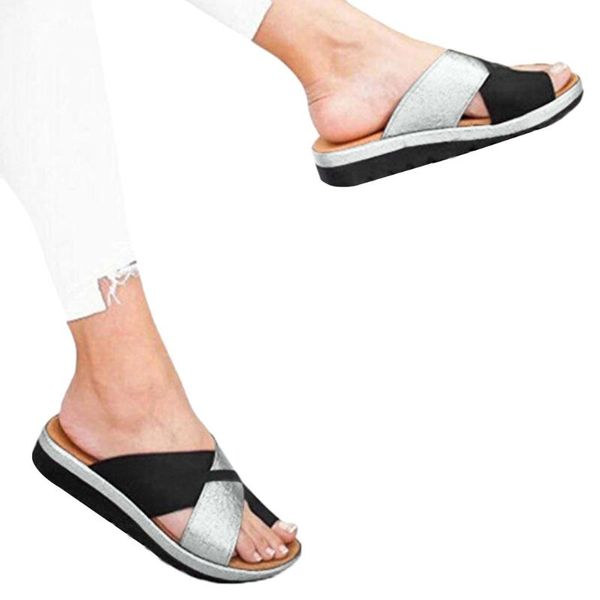 slippers women open toe flat with patchwork shoes slip-on summer flip flops sandalia feminina, Black
slippers women open toe flat with patchwork shoes slip-on summer flip flops sandalia feminina, Black