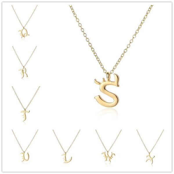 gift a-z cursive english letter name sign personality pendant necklace alphabet initial friend family jewelry necklaces, Silver
gift a-z cursive english letter name sign personality pendant necklace alphabet initial friend family jewelry necklaces, Silver