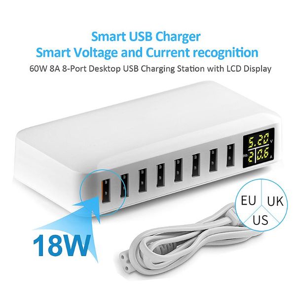 hubs 60w 8a 8-port deskusb smart charging station with led display multi-protection voltage and current recognition uk
hubs 60w 8a 8-port deskusb smart charging station with led display multi-protection voltage and current recognition uk