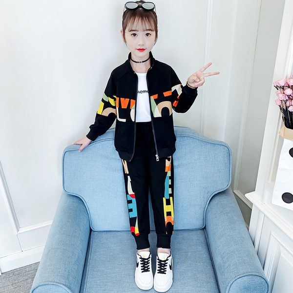 children's suit girls outfits 2 piece sets for kids letter print zipper jackets + pants fashion children clothes set spring teen tracks, White
children's suit girls outfits 2 piece sets for kids letter print zipper jackets + pants fashion children clothes set spring teen tracks, White