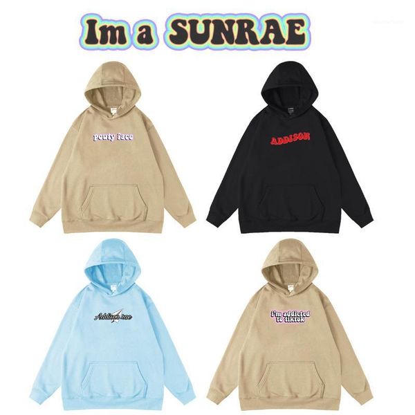 men's hoodies & sweatshirts addison rae social media personality cartoon letter graphic streetwear printing pullover hoodie, Black
men's hoodies & sweatshirts addison rae social media personality cartoon letter graphic streetwear printing pullover hoodie, Black