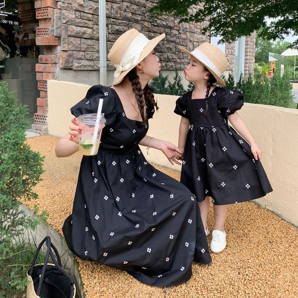 family matching outfits mother and daughter dress suit strapless floral summer girl lady polka dot loose skirt clothes, Blue
family matching outfits mother and daughter dress suit strapless floral summer girl lady polka dot loose skirt clothes, Blue