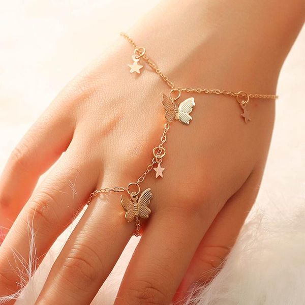 gold star butterfly bracelet for women wrist chain jewelry fashion hand back chain bangles female arm link ornaments, Black
gold star butterfly bracelet for women wrist chain jewelry fashion hand back chain bangles female arm link ornaments, Black