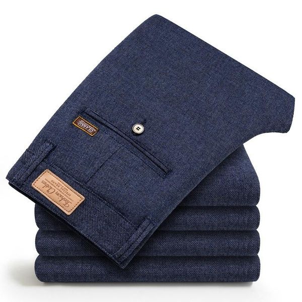 men's pants winter fall korean fashion men casual straight denim brushed business cotton slim classic trouser male, Black
men's pants winter fall korean fashion men casual straight denim brushed business cotton slim classic trouser male, Black