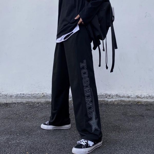 women's pants & capris ins korean harajuku causal long loose straight trousers high waist wide leg for women clothing sweatpants hipste, Black;white
women's pants & capris ins korean harajuku causal long loose straight trousers high waist wide leg for women clothing sweatpants hipste, Black;white