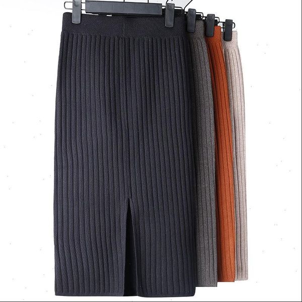 women skirts elegant midi pencil high waist stretch band ribbed knitted skirt spring and fall elastic warm split, Black
women skirts elegant midi pencil high waist stretch band ribbed knitted skirt spring and fall elastic warm split, Black