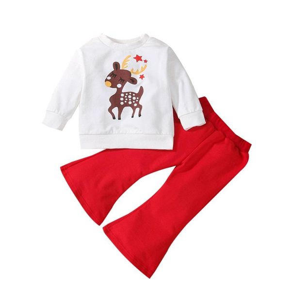 clothing sets 2021 christmas kids baby girl long sleeve deer print pullover flared pant bell bottom 2ps girls set, White
clothing sets 2021 christmas kids baby girl long sleeve deer print pullover flared pant bell bottom 2ps girls set, White