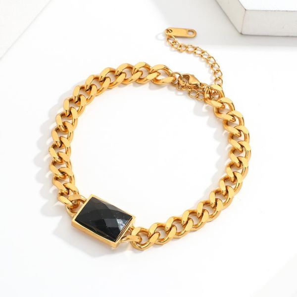vintage punk gold color metal thick chain bracelets for women chunky black zircon charm bangles jewelry link,
vintage punk gold color metal thick chain bracelets for women chunky black zircon charm bangles jewelry link,