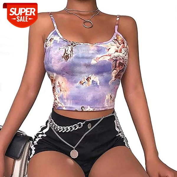 slim sling angel print summer camisole women's streetwear short cropped navel bra #bv0d, White
slim sling angel print summer camisole women's streetwear short cropped navel bra #bv0d, White