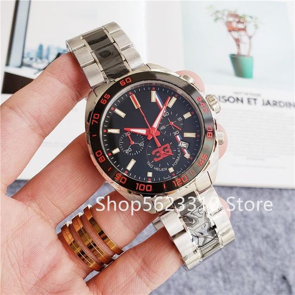 wristwatches fashion quartz multi-function chronograph men satch stainless steel black red rubber crystal sapphire sport calendar watch, Slivery;brown
wristwatches fashion quartz multi-function chronograph men satch stainless steel black red rubber crystal sapphire sport calendar watch, Slivery;brown