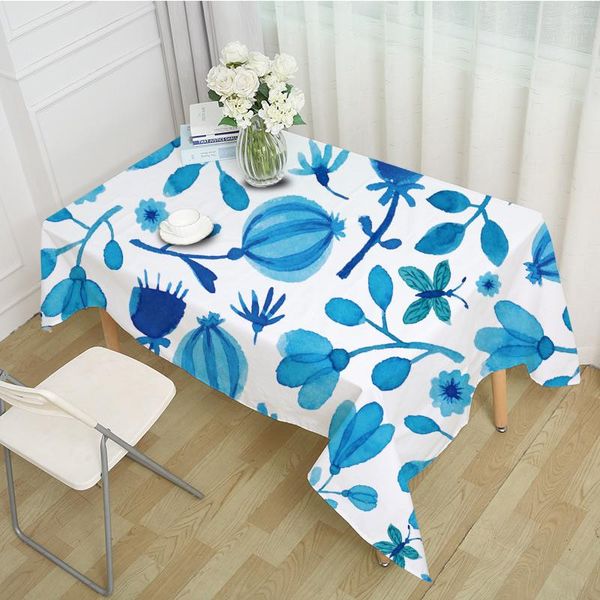table cloth pastoral style tropical plants flower printed blue tablecloth home protection and decoration elegant cover
table cloth pastoral style tropical plants flower printed blue tablecloth home protection and decoration elegant cover