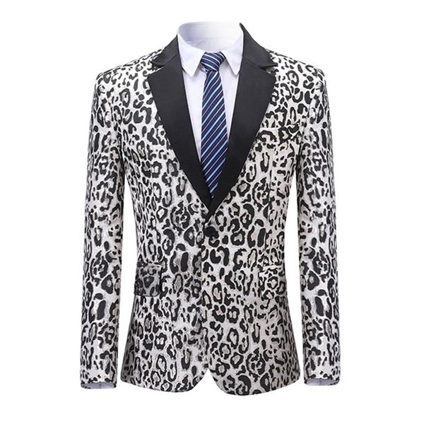 leopard print single-breasted men suit jacket casual singer stages party blazer mens suits, White;black
leopard print single-breasted men suit jacket casual singer stages party blazer mens suits, White;black