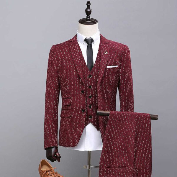 men's suits & blazers male spring unique breasted suit impression three garments s wha0, White;black
men's suits & blazers male spring unique breasted suit impression three garments s wha0, White;black