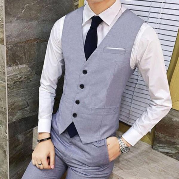 men's vests vest suit single-breasted slim-fit polyester men fashion formal for business, Black;white
men's vests vest suit single-breasted slim-fit polyester men fashion formal for business, Black;white