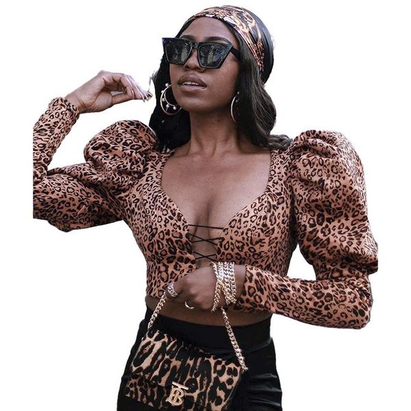 leopard printed bandage square shirt women baless puff long sleeve blouse spring trend fashion ladies new 2021by, Black;white
leopard printed bandage square shirt women baless puff long sleeve blouse spring trend fashion ladies new 2021by, Black;white