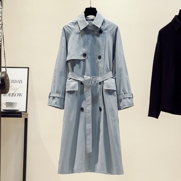 women's trench coats brand fashion 2021 fall /autumn casual double breasted simple classic long coat with belt chic female windbreaker, Tan;black
women's trench coats brand fashion 2021 fall /autumn casual double breasted simple classic long coat with belt chic female windbreaker, Tan;black