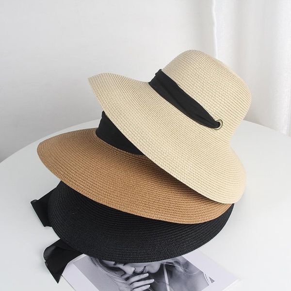 wide brim hats fashion straw hat women solid color vintager elegant sun 2021 summer arrive female sunscreen cap sombrero panama, Blue;gray
wide brim hats fashion straw hat women solid color vintager elegant sun 2021 summer arrive female sunscreen cap sombrero panama, Blue;gray