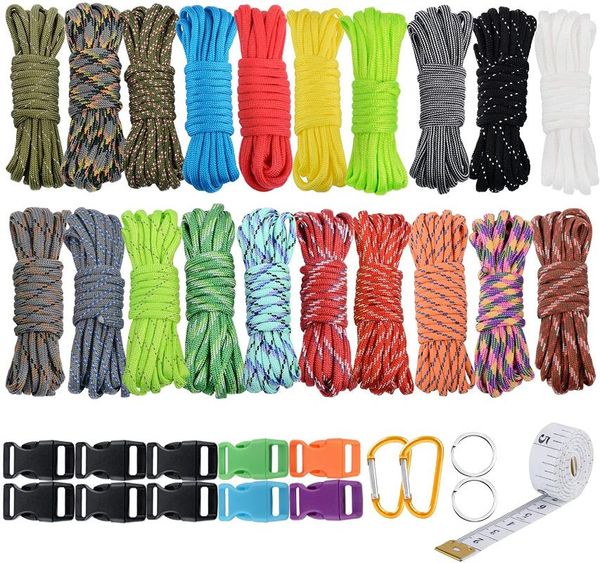 outdoor gadgets werewolves diy paracord bracelet weaving craft tool kit survival parachute cord - 550 20 colors with buckles
outdoor gadgets werewolves diy paracord bracelet weaving craft tool kit survival parachute cord - 550 20 colors with buckles