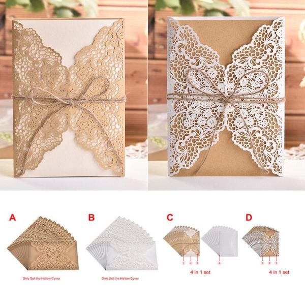 greeting cards 10pcs white elegant laser cut wedding invitation custom printable ribbon envelope decoration
greeting cards 10pcs white elegant laser cut wedding invitation custom printable ribbon envelope decoration
