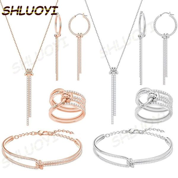 chains shluoyi fashion jewelry swa classic charm concentric twist women's pendant necklace, Silver
chains shluoyi fashion jewelry swa classic charm concentric twist women's pendant necklace, Silver