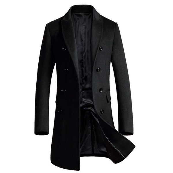 shan bao brand clothing men's slim long wool coat autumn and winter double-breasted business casual coat black gray red 210531
shan bao brand clothing men's slim long wool coat autumn and winter double-breasted business casual coat black gray red 210531