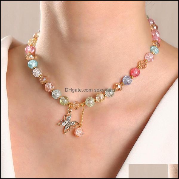 beaded necklaces & pendants jewelry s2491 fashion transparent colorf rhinstone butterfly pendant choker necklace drop delivery 2021 6yoge, Silver
beaded necklaces & pendants jewelry s2491 fashion transparent colorf rhinstone butterfly pendant choker necklace drop delivery 2021 6yoge, Silver