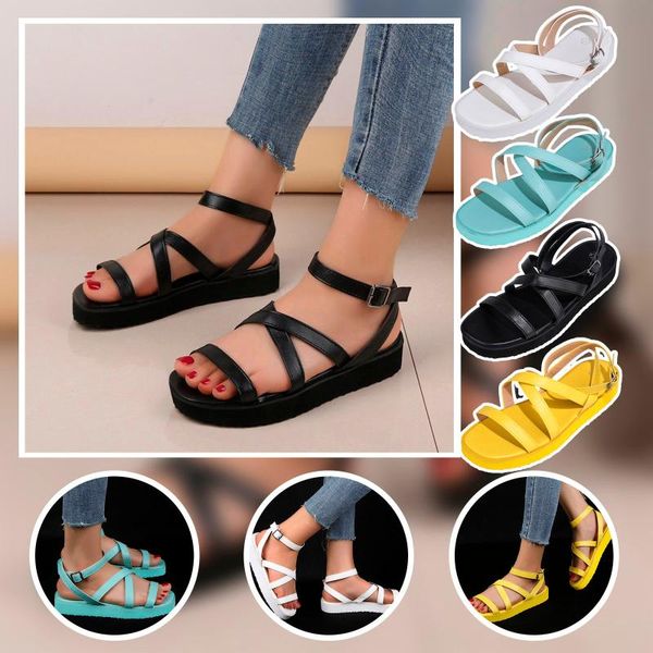 sandals 2021 flat women summer big size fashion platform shoes non-slip buckle strap roman, Black
sandals 2021 flat women summer big size fashion platform shoes non-slip buckle strap roman, Black