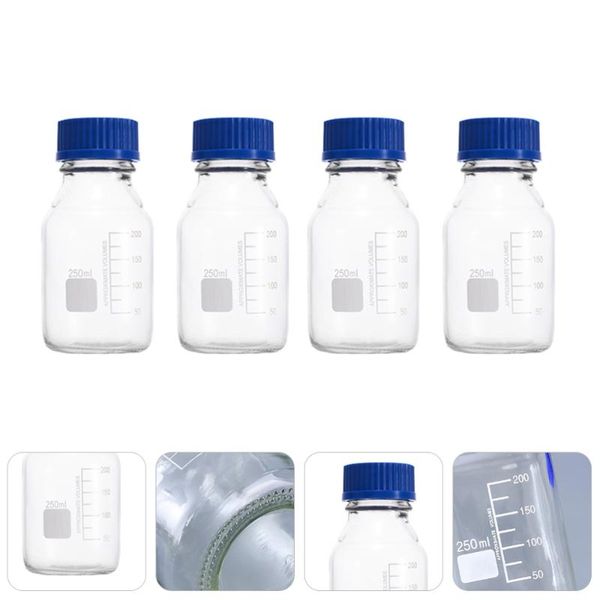 storage bottles & jars 4pcs practical 250ml transparent glass vials clear sample with lids
storage bottles & jars 4pcs practical 250ml transparent glass vials clear sample with lids