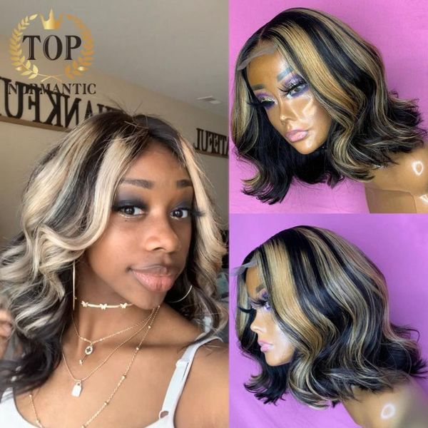 ormantic t part lace loose wave remy human hair wigs for women highlight color body short bob wig pre plucked hairline, Black;brown
ormantic t part lace loose wave remy human hair wigs for women highlight color body short bob wig pre plucked hairline, Black;brown