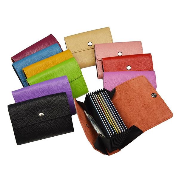 card holders genuine leather separate organ id holder fashion candy color bank wallet simple buckle bag, Brown;gray
card holders genuine leather separate organ id holder fashion candy color bank wallet simple buckle bag, Brown;gray
