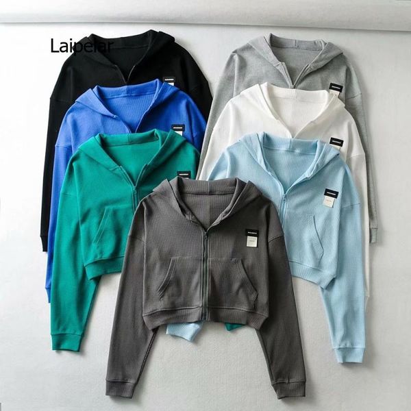 women's hoodies & sweatshirts zipper women drawstring sweatshirt casual plain long sleeve pocket cropped jacket thin short ladies clot, Black
women's hoodies & sweatshirts zipper women drawstring sweatshirt casual plain long sleeve pocket cropped jacket thin short ladies clot, Black